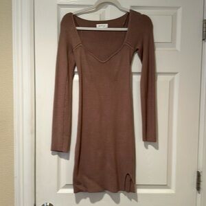 Tan ribbed dress